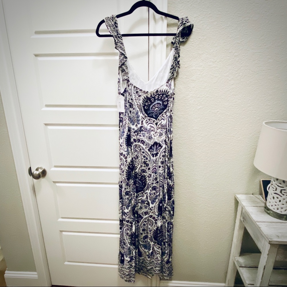 NWT Lucca Couture Floral Ruffle Sleeve Maxi - Picture 4 of 5